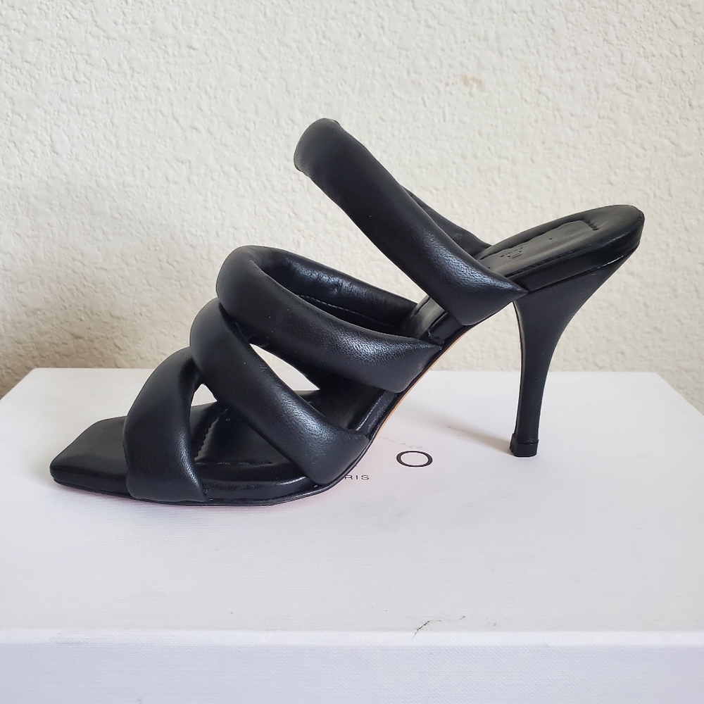 IRO Bastian Black Leather Heels 36